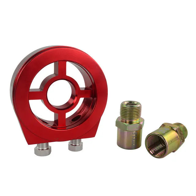 Universal aluminium alloy oil pressure gauge adapter in multiple colour options