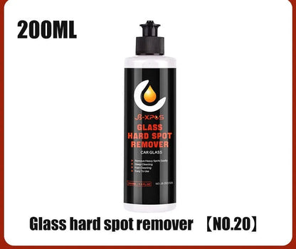 Tube of glass oil film remover cleaning cream paste for car and window decontamination
