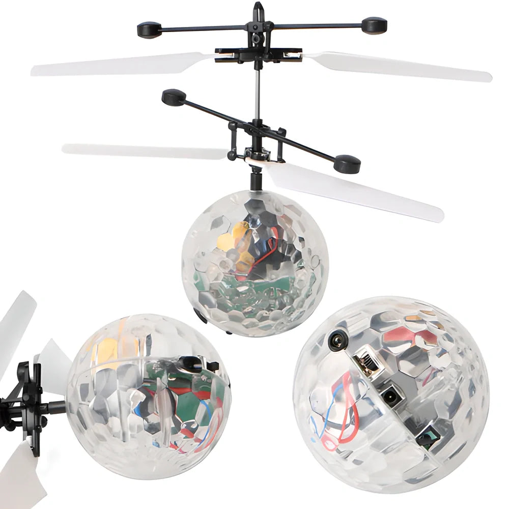 Enchanting Dragonfly-inspired LED magic ball with flexible wings and vibrant lighting, creating a mesmerizing display in a UK home