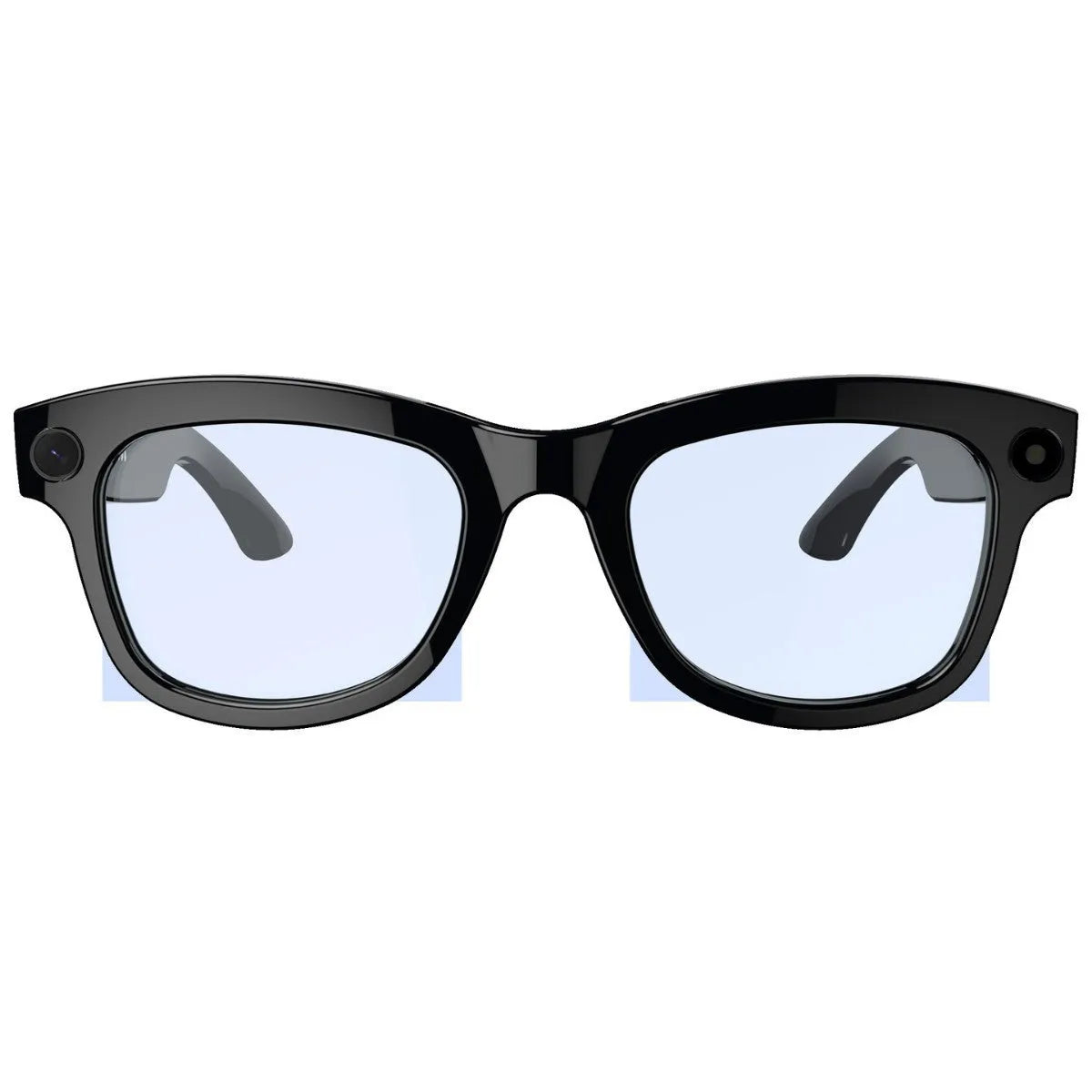 M01 AI translation video glasses with HD camera, shown with black and transparent lens options.