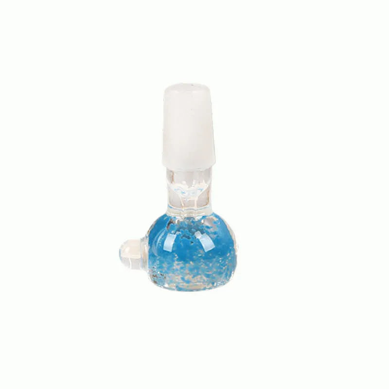 A 7cm coloured glass trumpet-shaped smoking pipe in red, green, blue, or yellow.