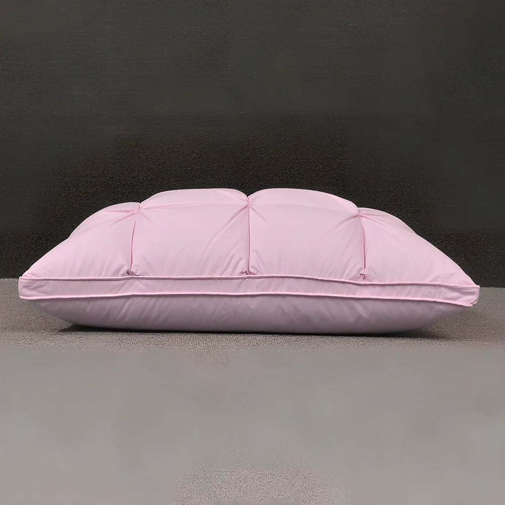 White goose down pillow with pure cotton cover in rectangular 48x74cm size