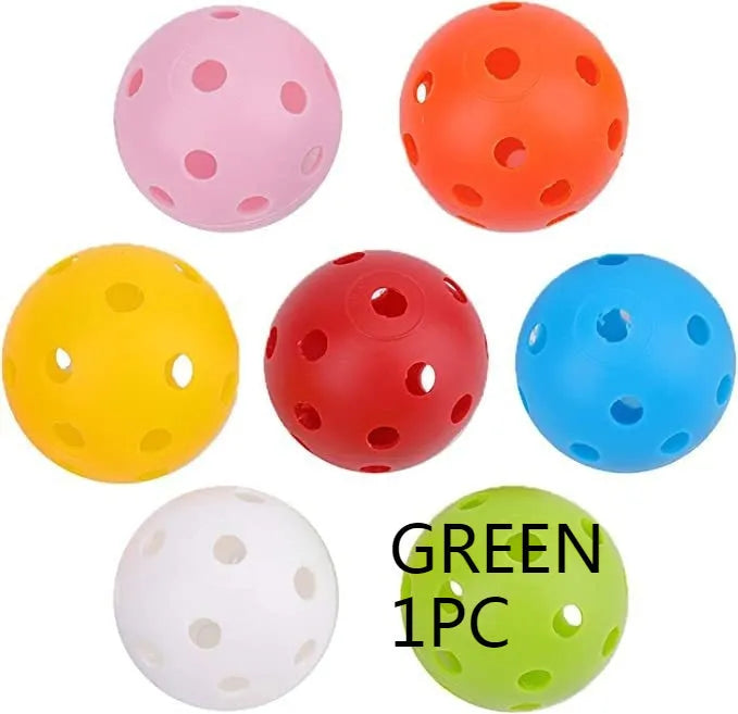 26-hole multi-colour golf practice balls in red, orange, blue, green, white, yellow with net pocket