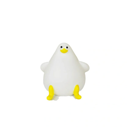 Adorable silicone seagull night light with soft glow, perfect for kids' rooms and bedtime.