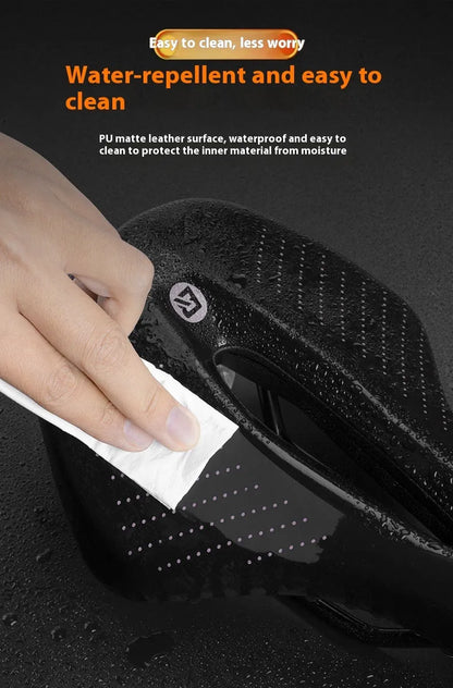 Medium mountain bike seat cushion in black or pink made from PU foam resin sponge