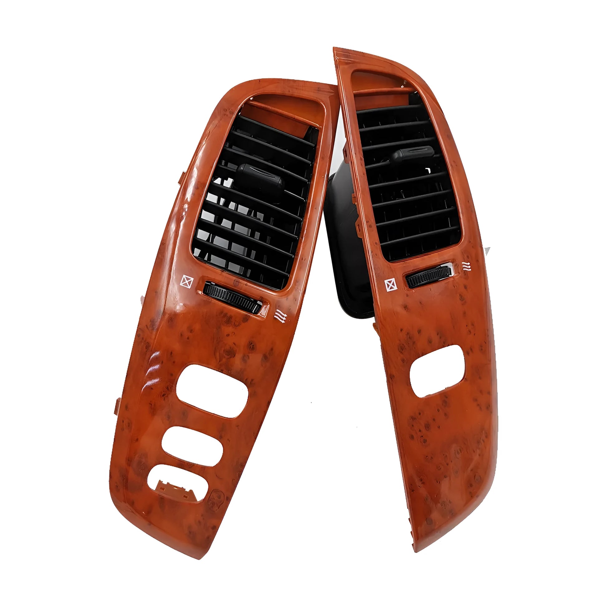 ABS plastic air outlet panel with peach wood decorative finish
