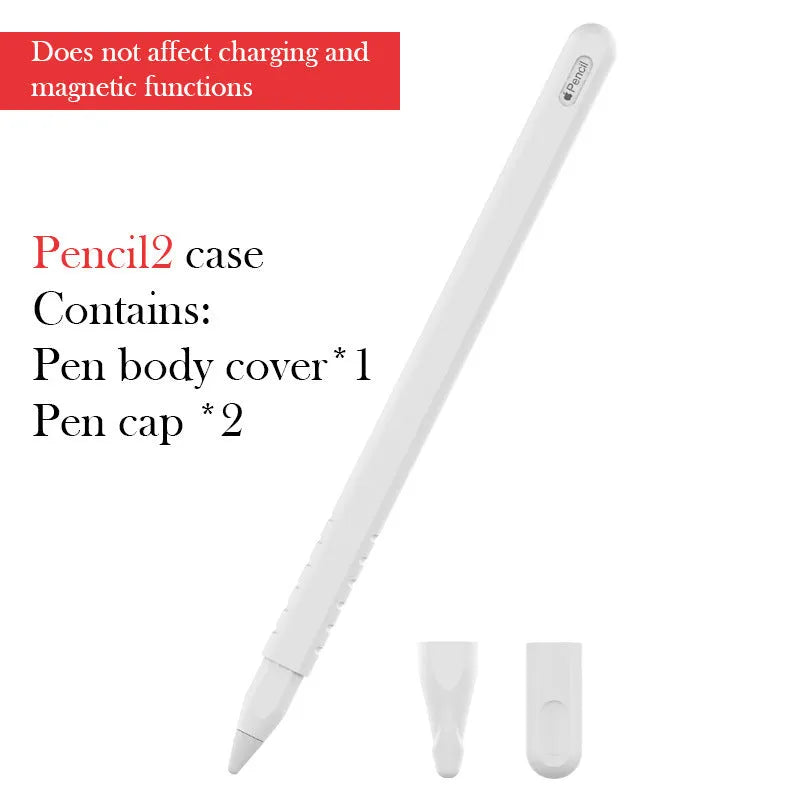 Silicone stylus pen case for Apple Pencil and iPad compatible pens, TEP solid colour sleeve, one pen case
