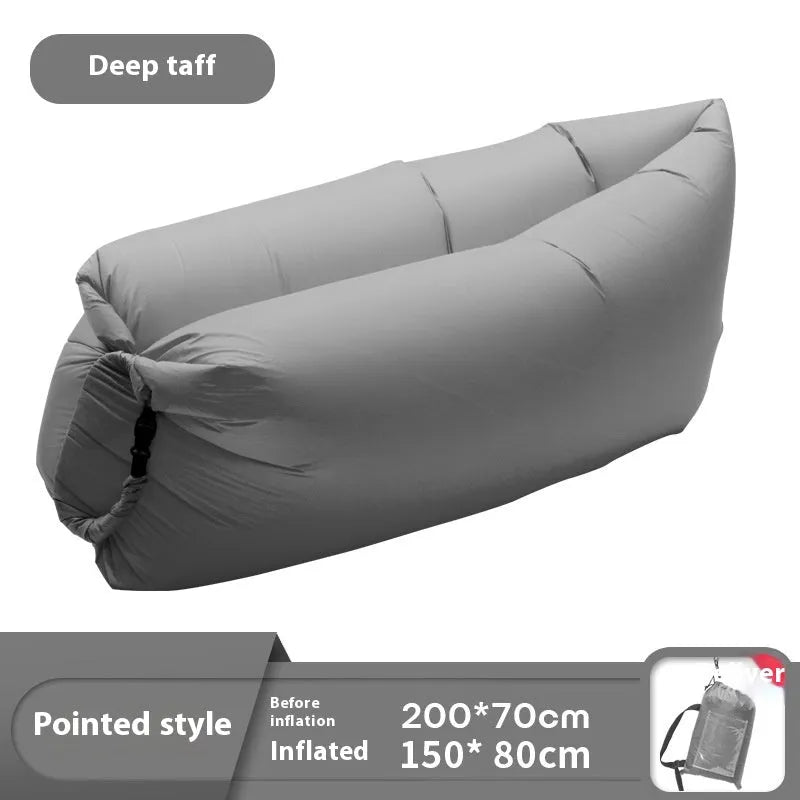 Yellow smiling face pattern inflatable portable seat for outdoor use