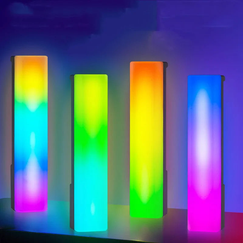 3D RGB light pick-up table top ambiance lamp with voice activation and USB power connection