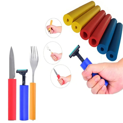 Rubber grip hose sleeves showing 10mm and 18mm inner diameters for utensil handle enhancement