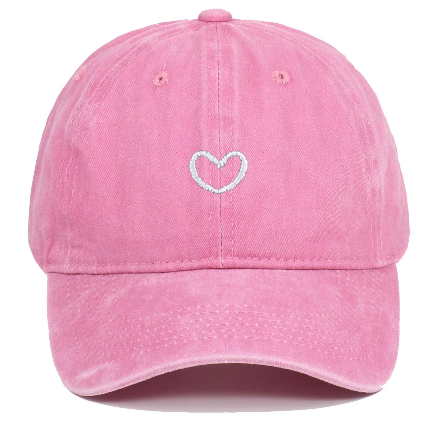 Retro-style baseball cap with colourful machine embroidery on a soft cotton dome crown, shown in a wine red colour.