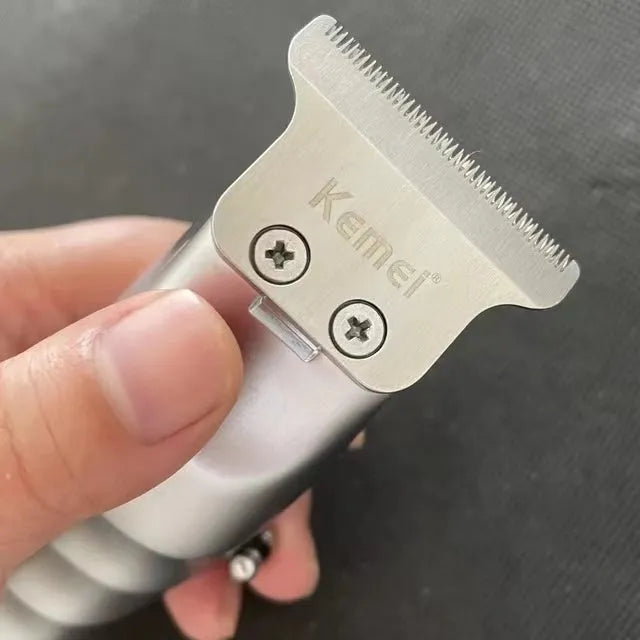 Electric barber scissors with LCD display and stainless steel cutting head