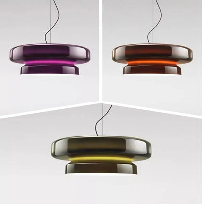 Modern glass chandelier ceiling light with 36cm dimensions in four colour options