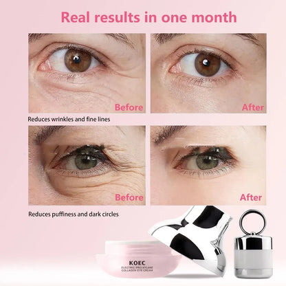 Collagen polypeptide electric eye cream with cooling ceramic tip massager