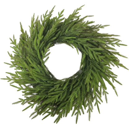 60cm plastic front door garland with PE feel texture in American country style