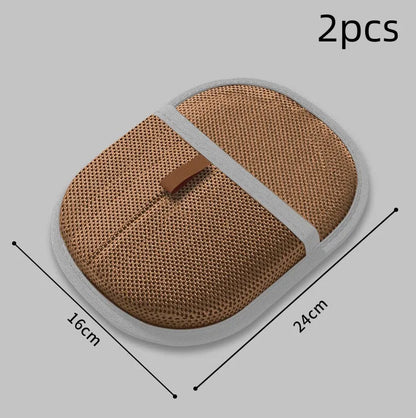 Black pet hair removal gloves with dual-sided silicone brush design for dog cat rabbit grooming