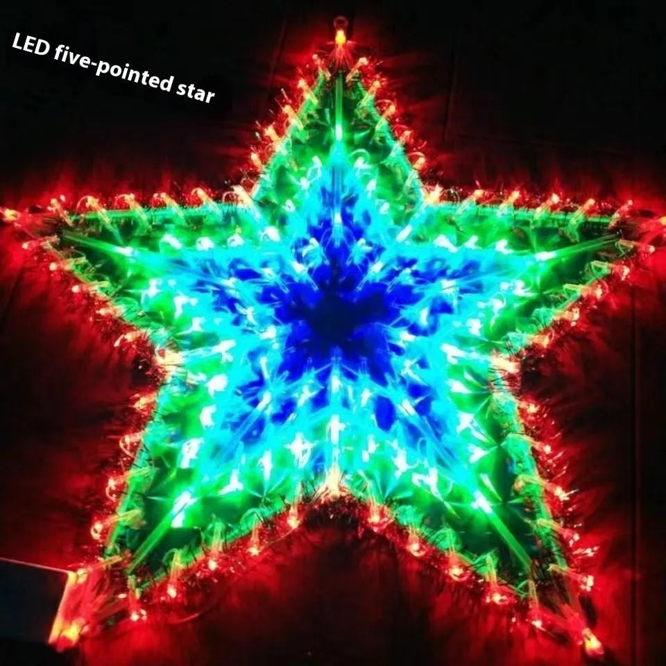Plug-in outdoor string lights with peacock, love, sunflower, and star designs, rated IP44 for weather resistance.