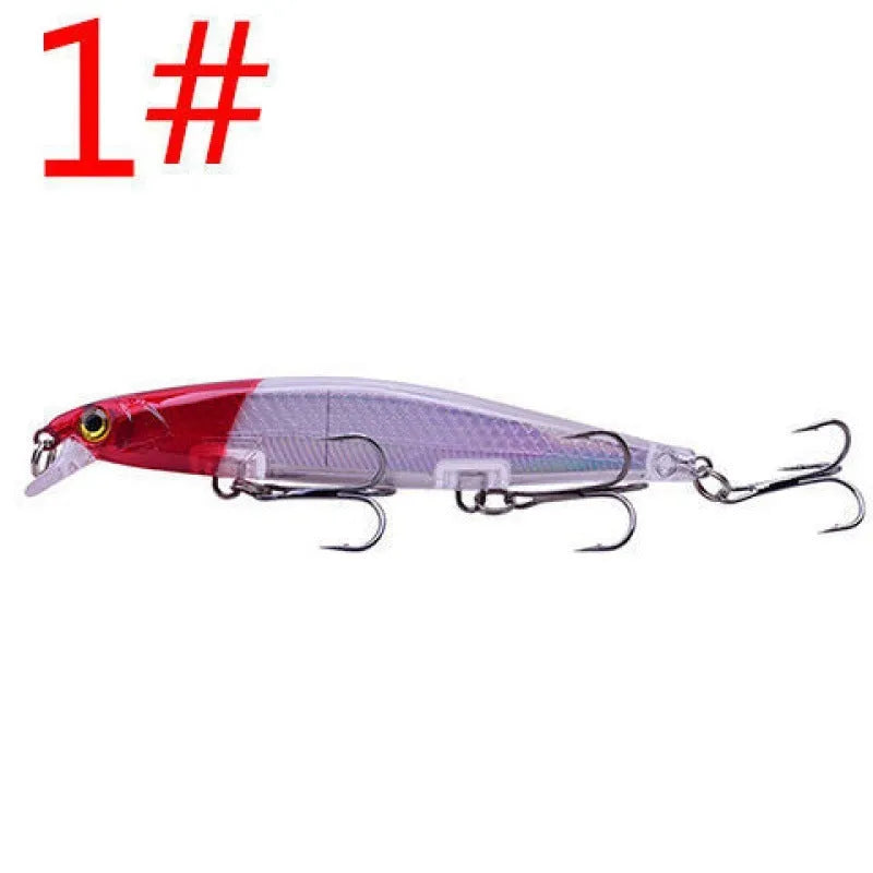 11cm long, 13.5g soft plastic Mino fishing lure in a selection of eight different colours.