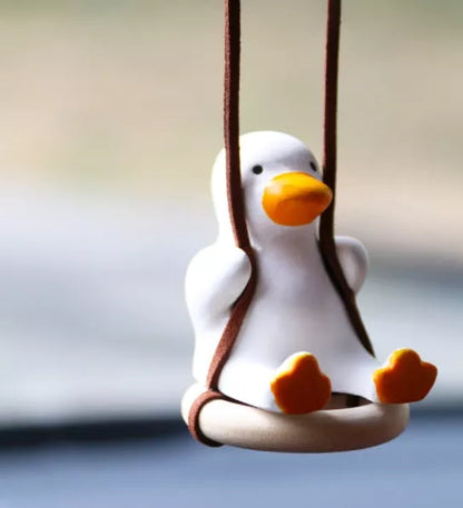 Cartoon-style Duck Ornament in gypsum, 6*5*6cm