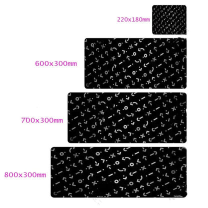 Character mouse pad with printed design on rubber surface, available in multiple sizes from 300x600mm to 300x800mm