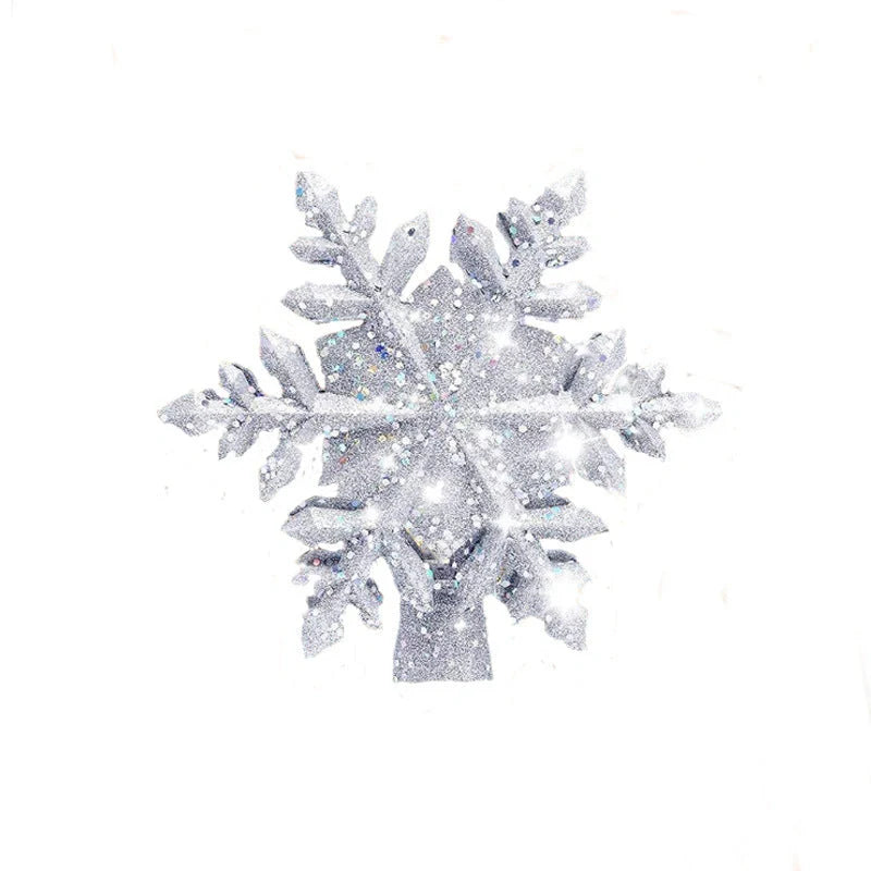 Christmas tree topper star with LED snowflake projector in silver and gold