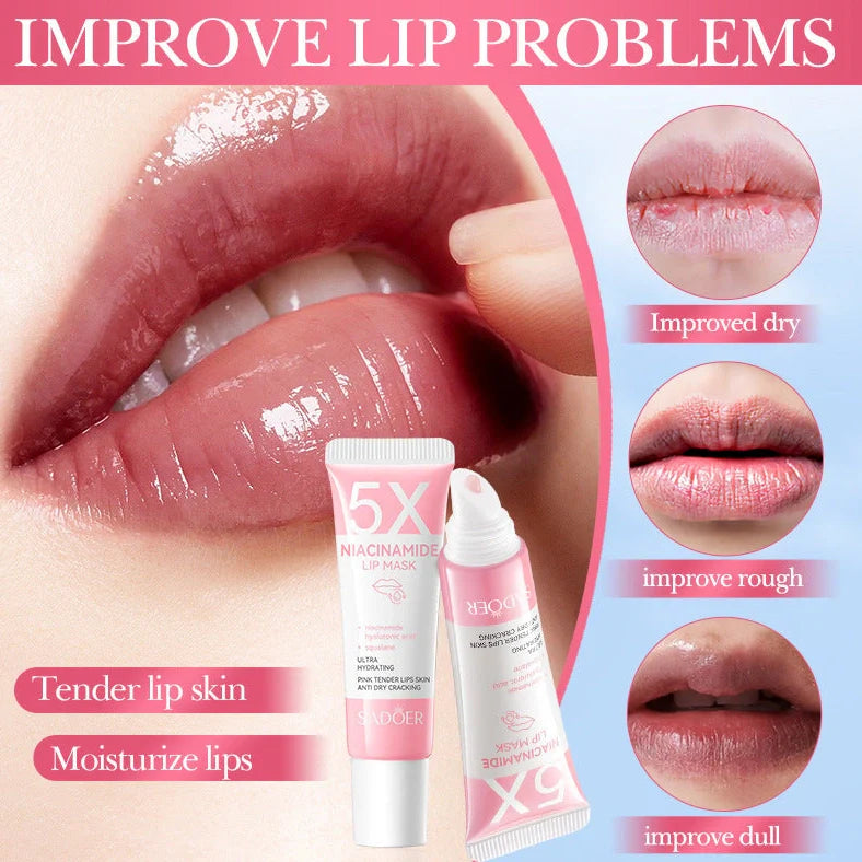 Nicotinamide powder lip moisturising film in 10g packaging with ceramide and vitamin C for anti-chapping treatment