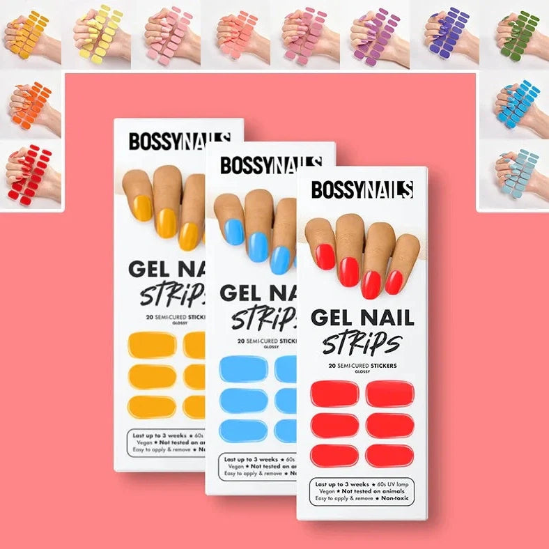 Nail art stickers with alphabet letters in sealed packaging, showing 16 designs per pack