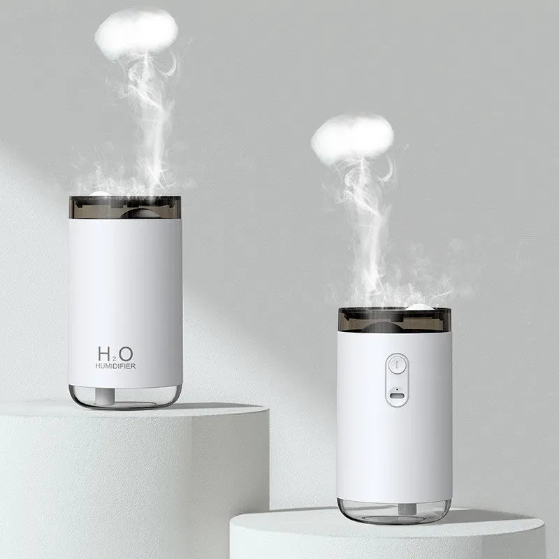 Jellyfish design USB humidifier with warm night light in white, pink or blue colours
