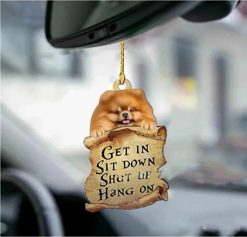 Acrylic dog pendant cartoon simulated animal 8x10cm car key backpack accessory A07 A010