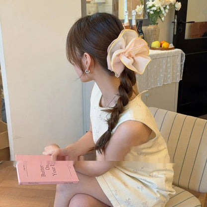 Korean style cloth hairband for women in mint green, pink purple, and orange colour options.