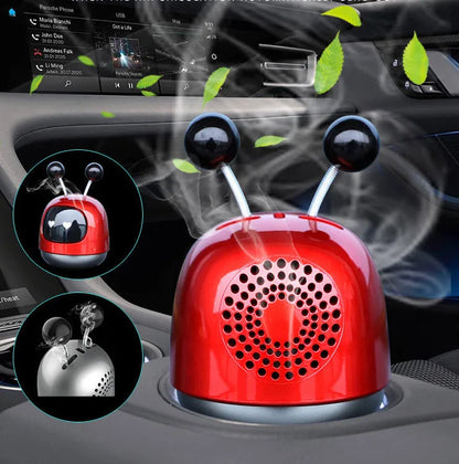 Robot car shaped vent mounted aromatherapy diffuser for vehicles with 40ML fragrance gel capacity