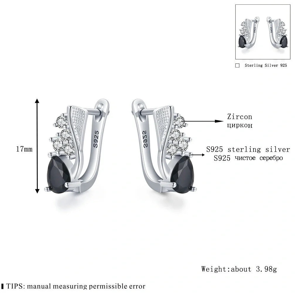 Elegant Korean drop-shaped earrings with sparkling micro rhinestones