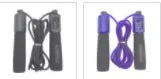 Adjustable 3 metre fitness skipping rope with foam handles in multiple colour options