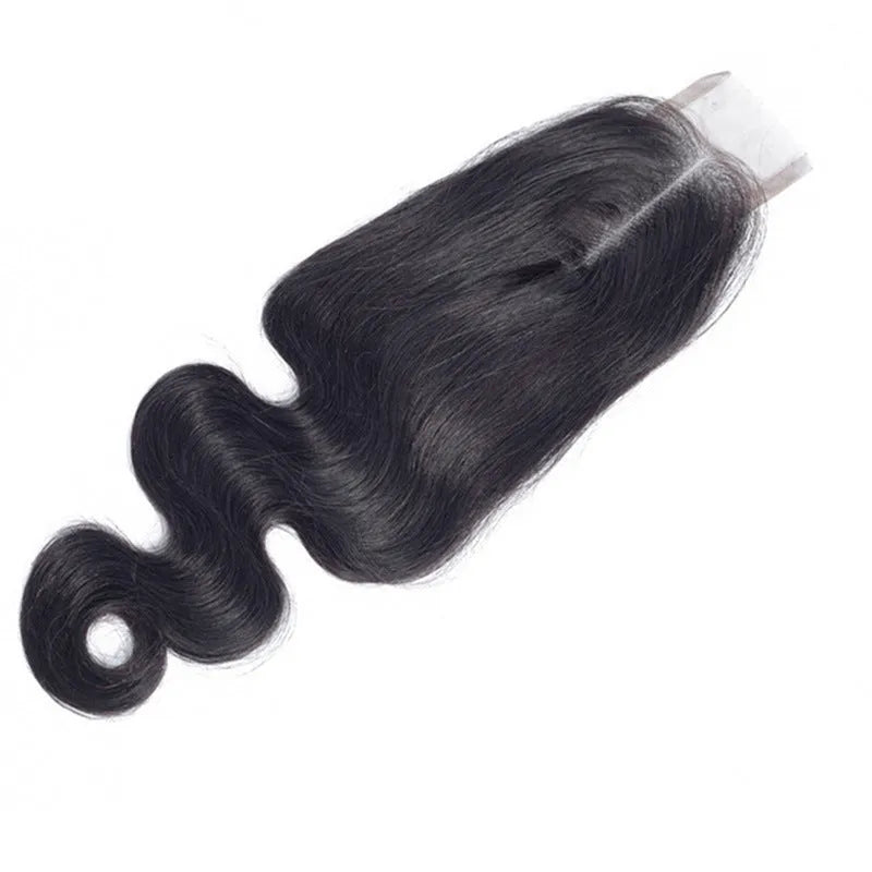 Natural colour straight human hair wig for women on a wig stand