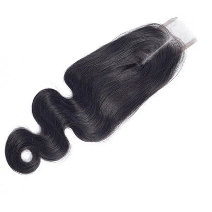 Natural colour straight human hair wig for women on a wig stand