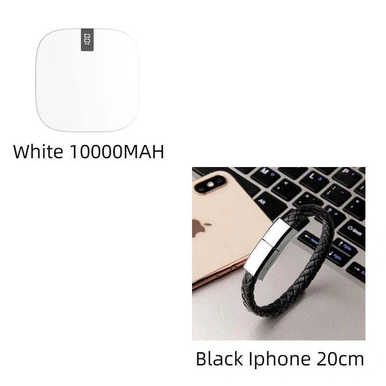10000mAh mini power bank with digital display showing battery percentage