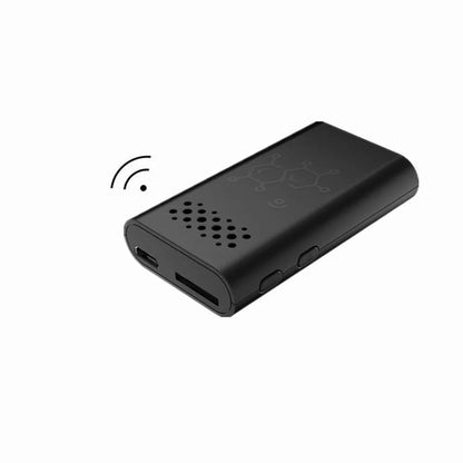 Black indoor WiFi security camera with 1080p HD video for baby monitoring and home security