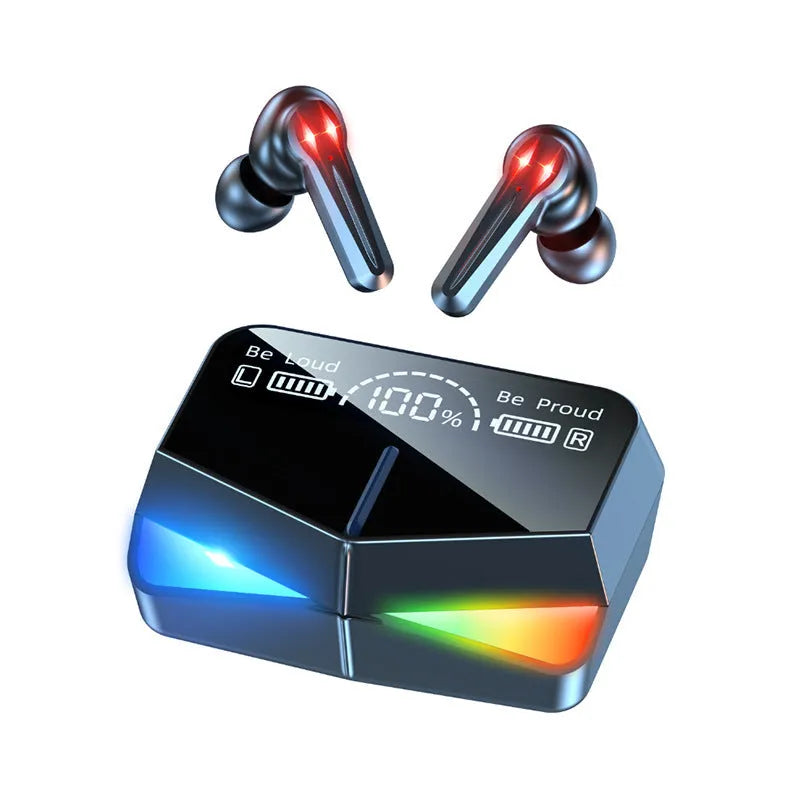 Low-latency Bluetooth gaming headset with earplug-style fit for e-sports.