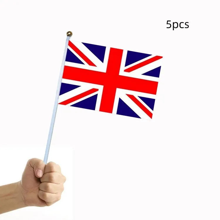 Hand signal flag No 8 with 30cm plastic pole for maritime communication