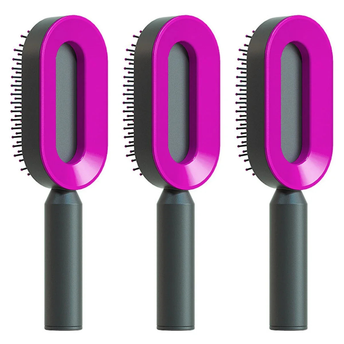 Premium self-cleaning hair brush with airbag massage technology for smooth, healthy hair