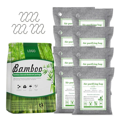 Bamboo charcoal formaldehyde removal bags in sewing style packaging for household air purification