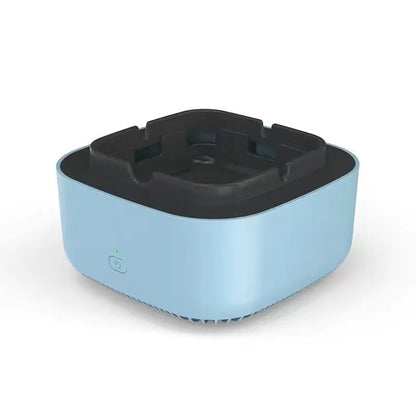 Portable automatic air purifier ashtray with negative ion technology for smoke removal