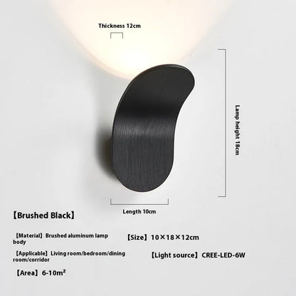 Creative wall light bulb in brushed metal finish with modern simplicity design