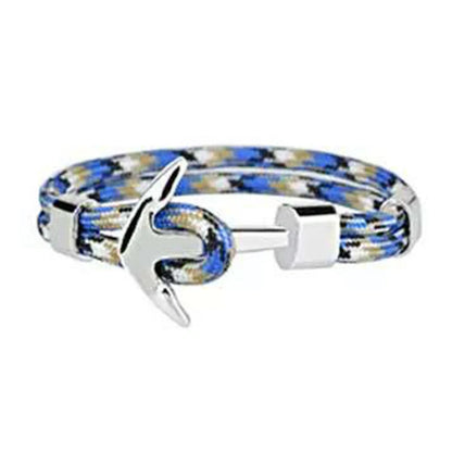 Stylish unisex anchor bracelet with hand strap, perfect for nautical fashion enthusiasts