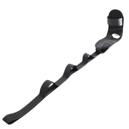 Premium leg and foot stretcher with multi-loop design for personalized stretching and plantar fasciitis relief