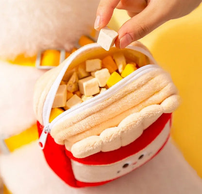 Cartoon hamburger chips design adjustable pet vest leash rope with backpack in multiple sizes