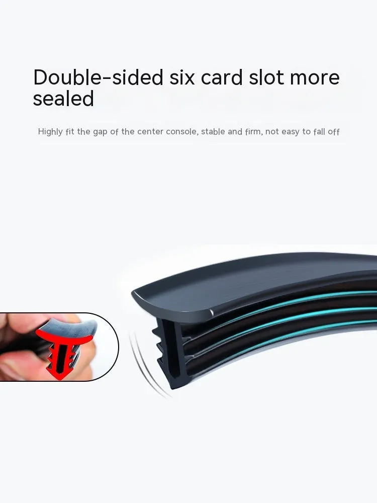 1.6 metre long silicone seal strip for Outlander dashboard with integrated six-slot card holder