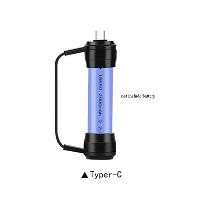Mini keychain emergency phone charger with 18650 lithium battery