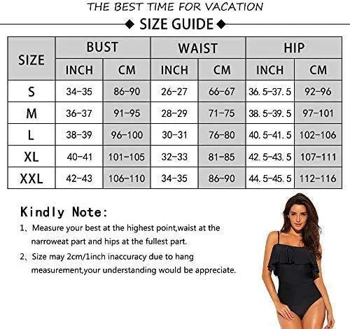 Black one-piece swimsuit with cut-out design and ruffled straps for swimming sports