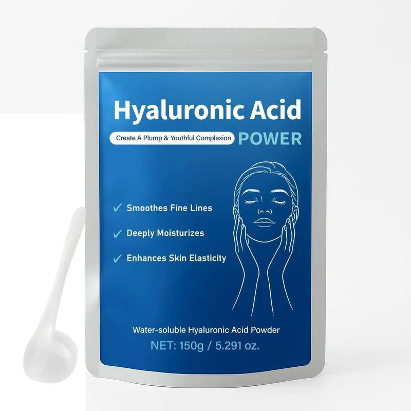 Hyaluronic acid powder makeup tool facial beauty 150g skin care supplement powder topical supplement for cosmetic formulations and DIY beauty treatments